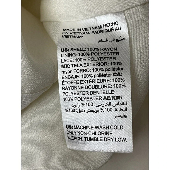 Chicos Lace-Trim Pullover Button Up Tunic Crochet Semi Sheer 0 4/6 Preppy Beach - Picture 7 of 10